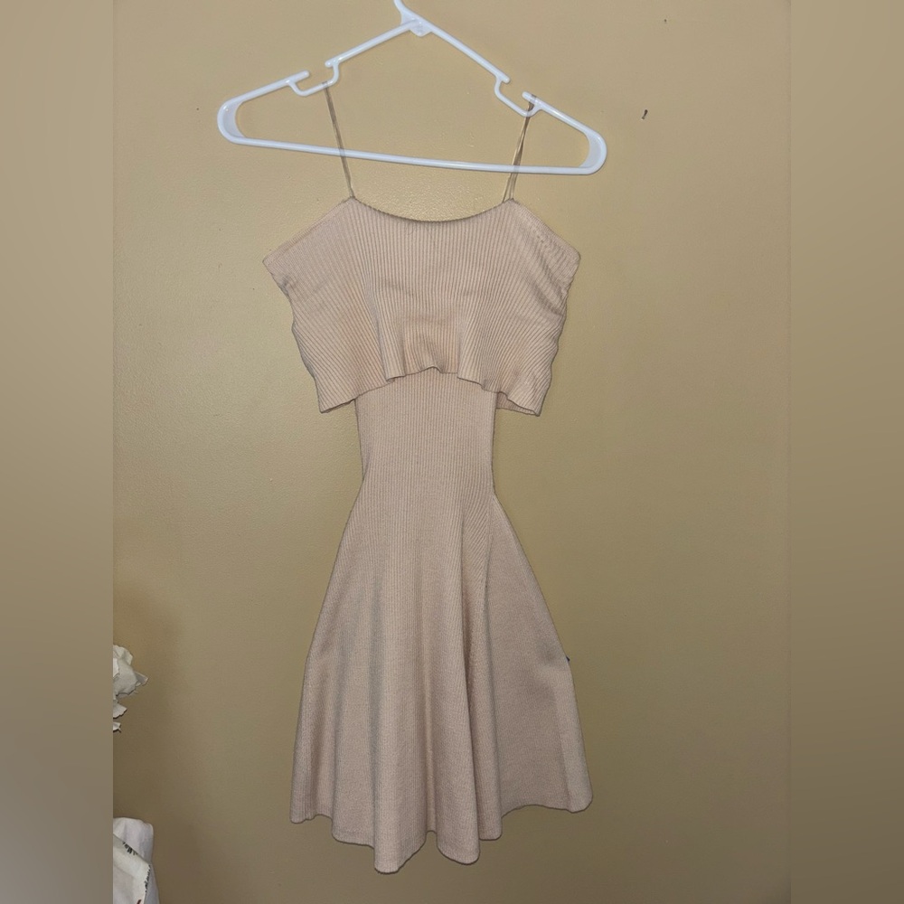 Windsor Strapless Beige Dress